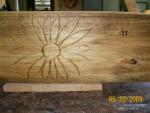Half log pine bench 2
