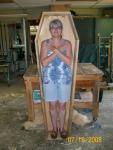 Mary in the earth friendly coffin