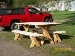 Picnic table with benches
